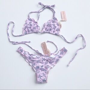 CHLOE Rose pink seashell bikini